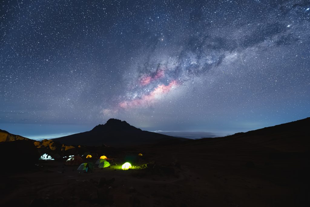 Voie lactée au dessus de Mawenzi, Tanzanie