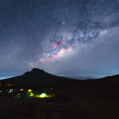 Voie lactée au dessus de Mawenzi, Tanzanie