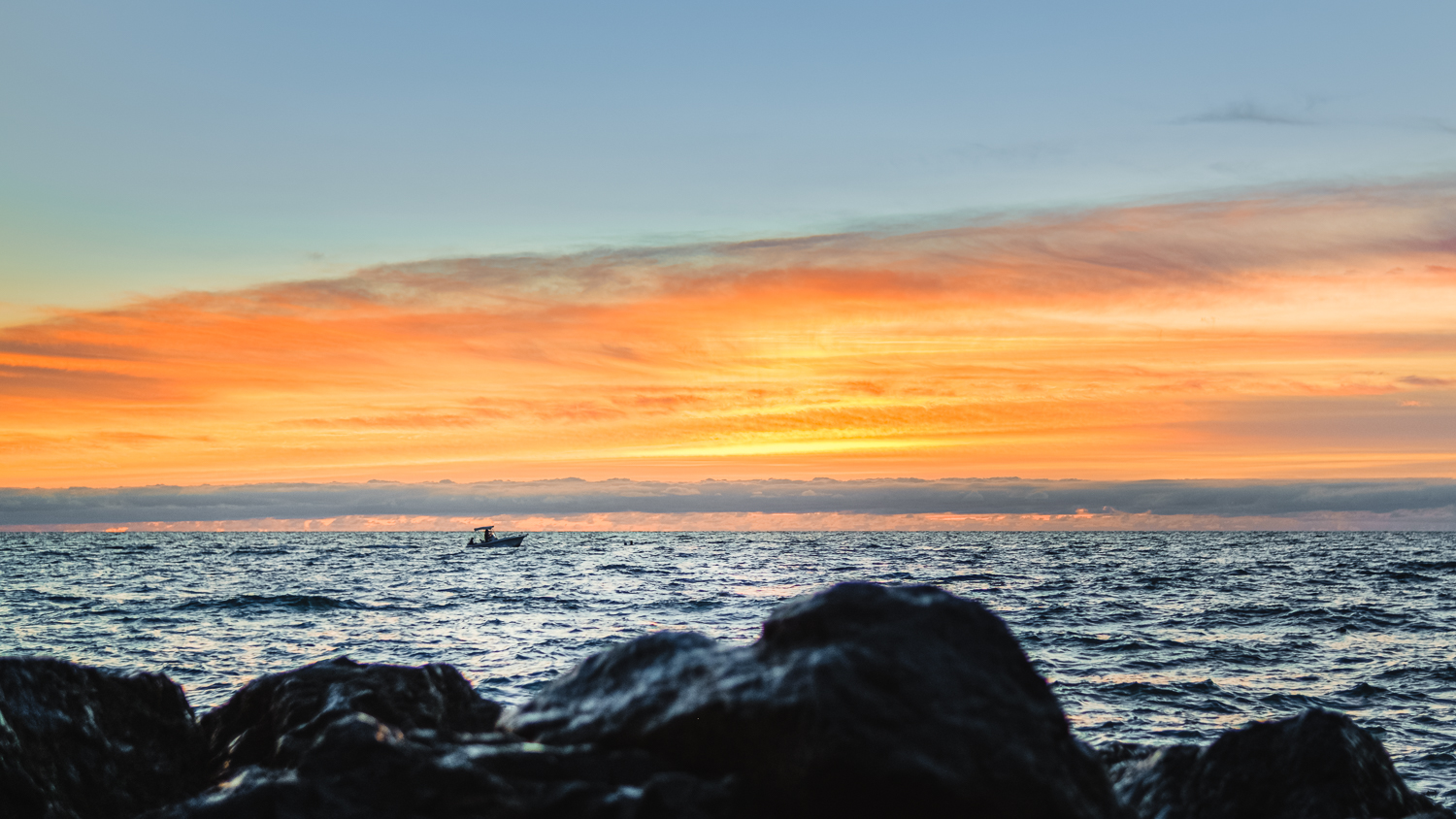 Coucher de soleil à Anglet, Pays Basque