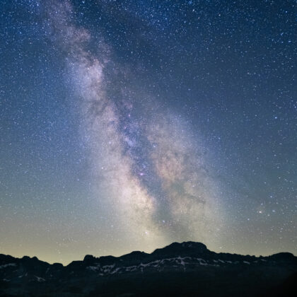Voie Lactée sur le Bisaurin, Pyrénées